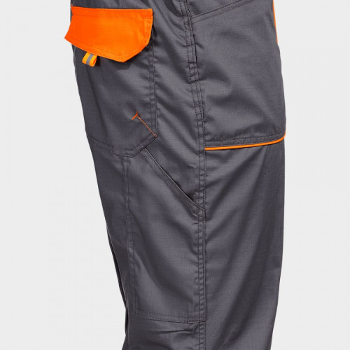 Работен полугащеризон PRISMA LIGHT STRETCH GREY -ORANGE