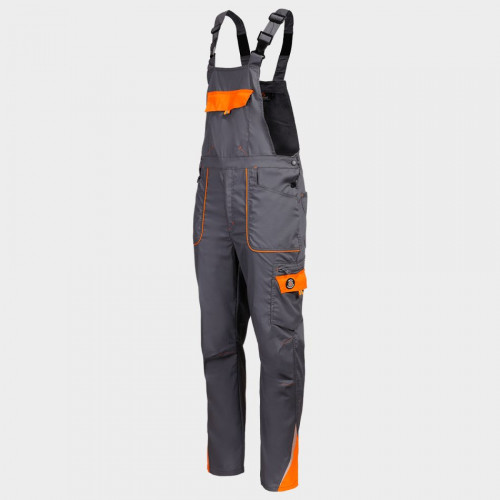 Работен полугащеризон PRISMA LIGHT STRETCH GREY -ORANGE