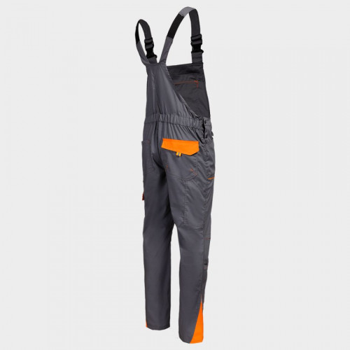 Работен полугащеризон PRISMA LIGHT STRETCH GREY -ORANGE