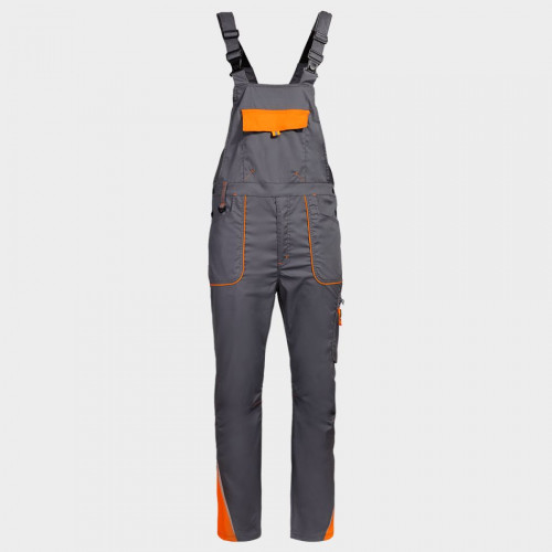 Работен полугащеризон PRISMA LIGHT STRETCH GREY -ORANGE