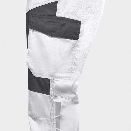 Работен полугащеризон EOS STRETCH WHITE -GREY