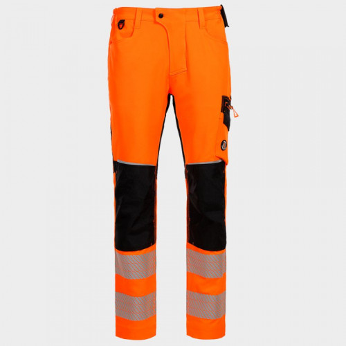 Сигнален работен панталон REVOLT HV 4STRETCH- ORANGE