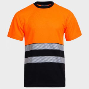 Светлоотразителна тениска PRISMA HV ORANGE/BLACK