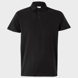 Тениска с яка VELILLA - цвят BLACK