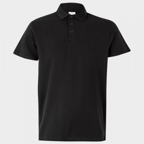 Тениска с яка VELILLA - цвят BLACK