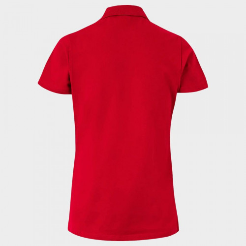 Дамска тениска с яка VELILLA червен цвят