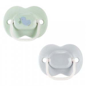 Ортодонтични залъгалки AnyTime 2 бр. 0- 6 м- син- зелен Птиче