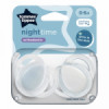 Залъгалки 0-6 месеца (2 бр.)Tommee Tippee Night Time бял и син-megahome.bg