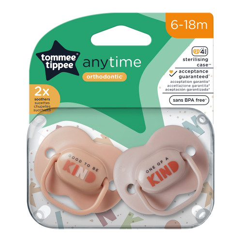 Tommee Tippee AnyTime залъгалки 6-18 месеца -2 бр.розов KIND