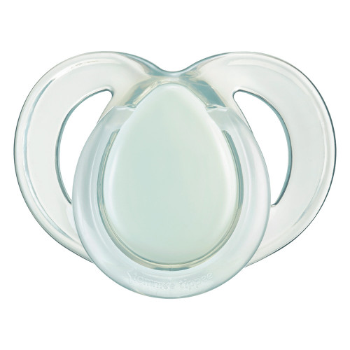 2 бр. залъгалки Tommee Tippee Night Time 6-18 м-бяло и зелено