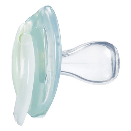 2 бр. залъгалки Tommee Tippee Night Time 6-18 м-бяло и зелено