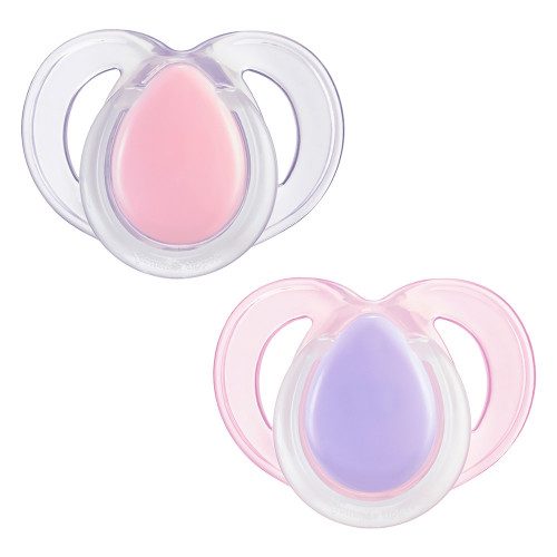 2 бр. залъгалки Tommee Tippee Night Time 18 -36 м- бяло и розово