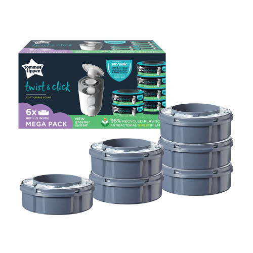 Резервни касети Tommee Tippee Twist&Click – комплект 6 бр.