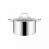 Тенджера EK-0626 -  6 L от неръждаема стомана със стъклен капак-megahome.bg