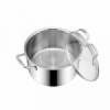 Тенджера EK-0626 -  6 L от неръждаема стомана със стъклен капак-megahome.bg