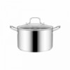 Тенджера EK-0626 -  6 L от неръждаема стомана със стъклен капак-megahome.bg