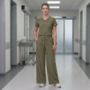 Медицински панталон Bwell AURELIA Straight - Olive-megahome.bg