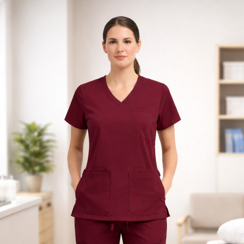 Медицинска туника Trend Uniforms TP3002 - винено червено