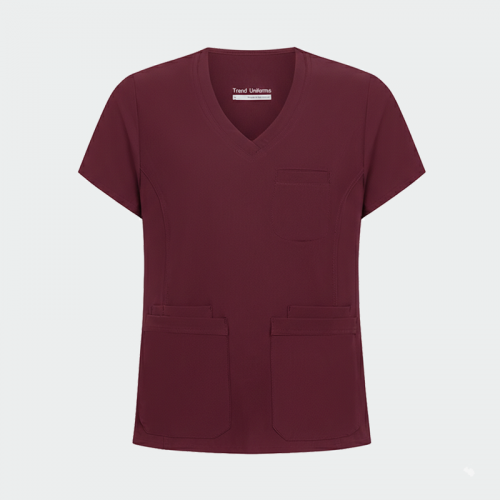 Медицинска туника Trend Uniforms TP3002 - винено червено