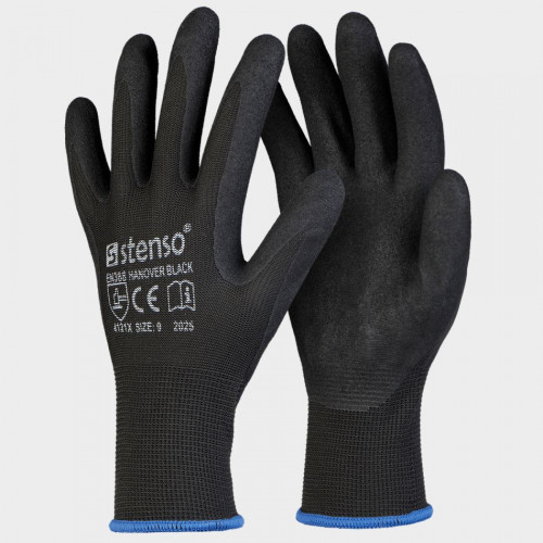 Ръкавици Stenso HANOVER BLACK с нитрилно покритие