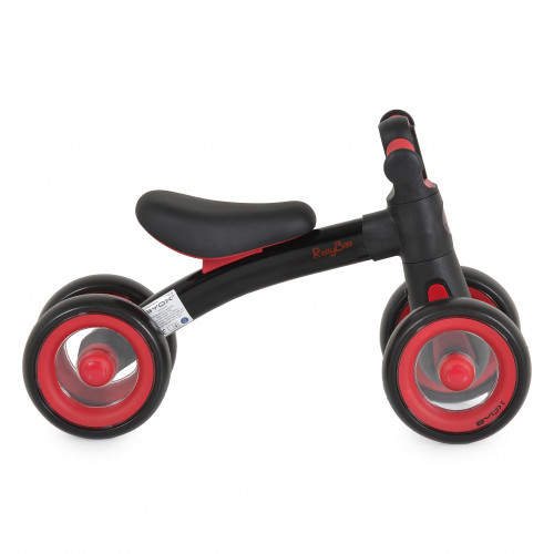 Мини баланс велосипед RollyBoo с LED светлини - black