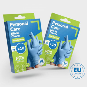Ръкавици без пудра PPS PERSONAL CARE PF BLUE - 100% нитрил