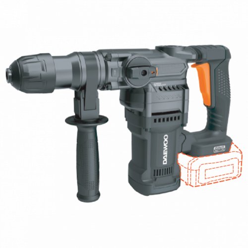 Перфоратор акумулаторен безчетков U-FORCE, 4,5J 20V Li-ion DAEWO