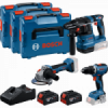 BOSCH Акумулаторен комплект GBH 18V-22 + GSR 18V-65 + GWS 18V-8-megahome.bg